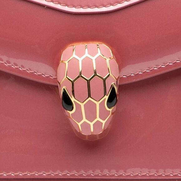 Bvlgari Serpenti Faever Handbag Chain Shoulder Bag Pink Enamel Ladies Bvlgari - Picture 4 of 7